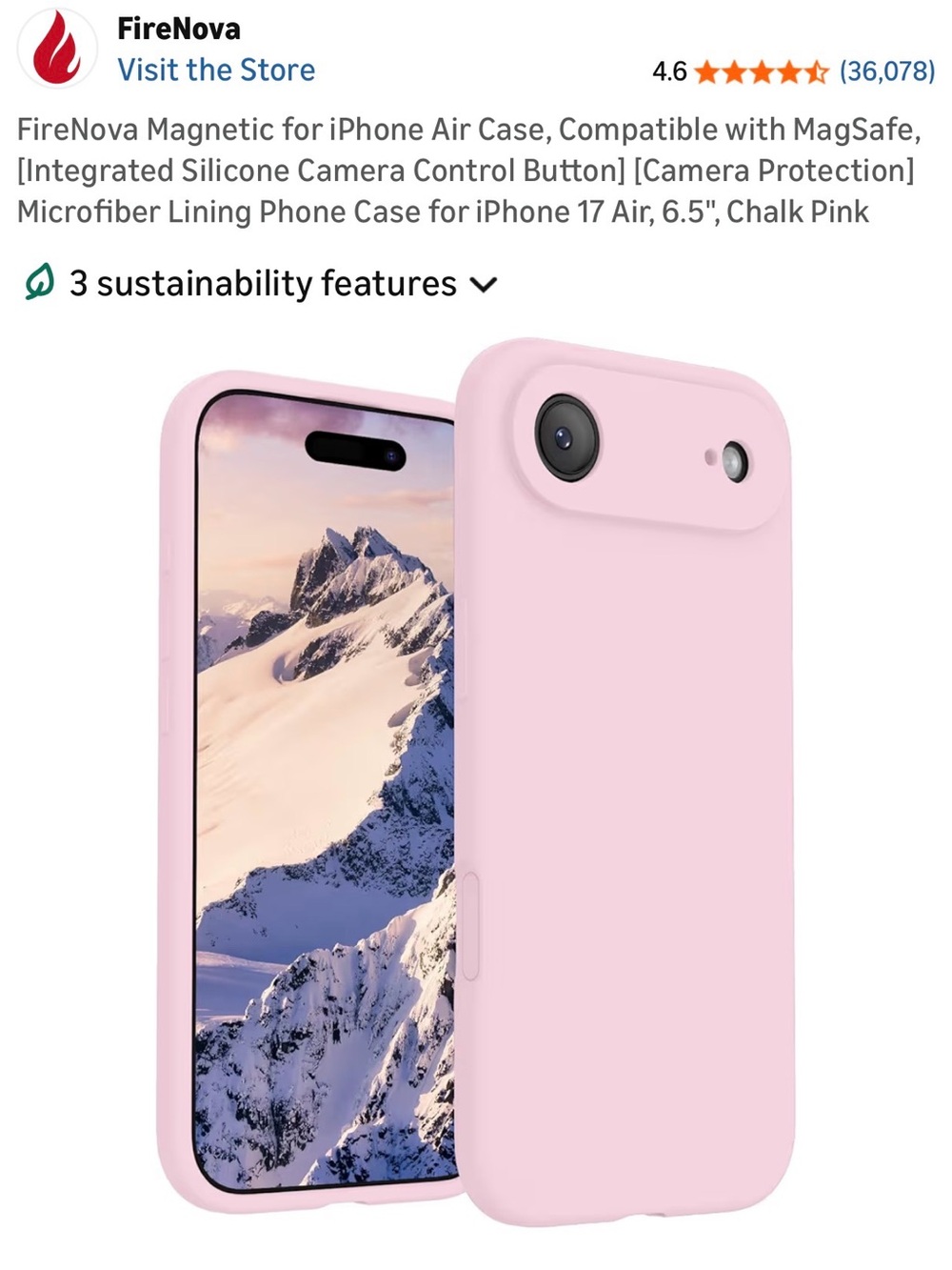 iPhone air Chalk Pink Silicone Magnetic iPhone Case (MagSafe Compatible)